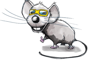 Maus mit Brille